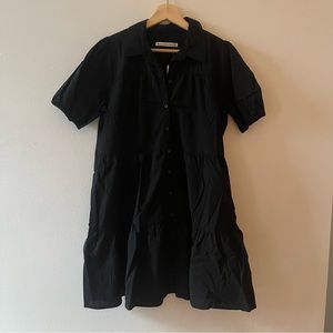 NEW Abercrombie & Fitch Tiered Cotton Button Up Dress